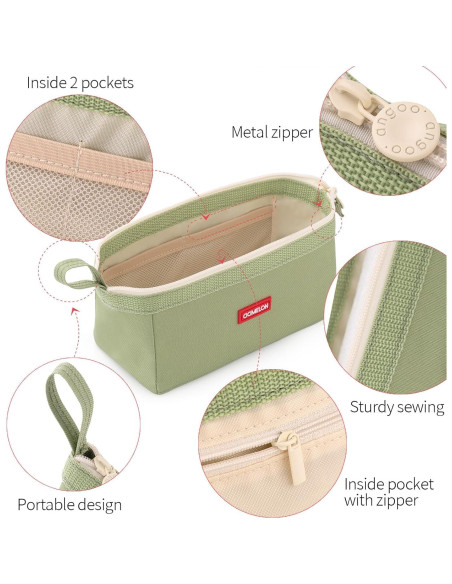 Estuche de Lápices CICIMELON Verde Gran Capacidad 30-50 Artículos Estuche de Lápices CICIMELON Verde Gran Capacidad 30-50 Artículos