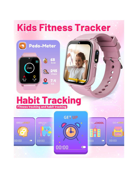 Reloj Inteligente Gothwick D11 para Niños Rosa 26 Juegos Reloj Inteligente Gothwick D11 para Niños Rosa 26 Juegos