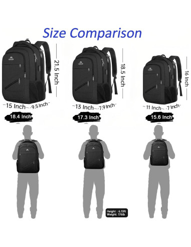 Mochila MATEIN para Laptop 17" Resistente al Agua