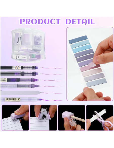 Kit de Suministros de Oficina Colarr Mini Púrpura 12 Piezas Kit de Suministros de Oficina Colarr Mini Púrpura 12 Piezas
