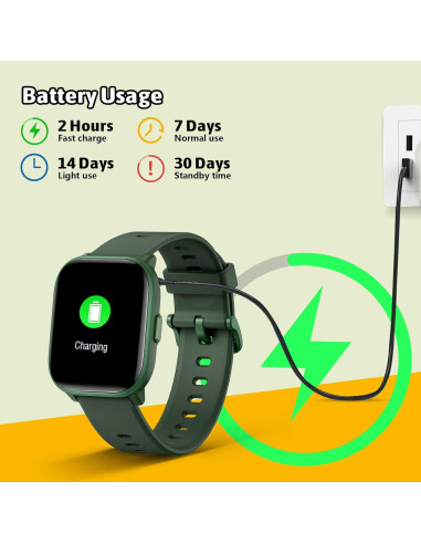 Reloj Inteligente HENGTO W99 para Niños Verde 20 Modos