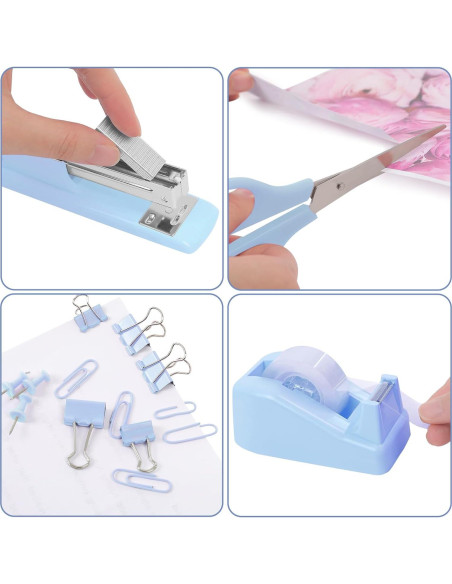 Set de Oficina 10 Piezas Gorsbark Soporte Rotatorio Azul Set de Oficina 10 Piezas Gorsbark Soporte Rotatorio Azul