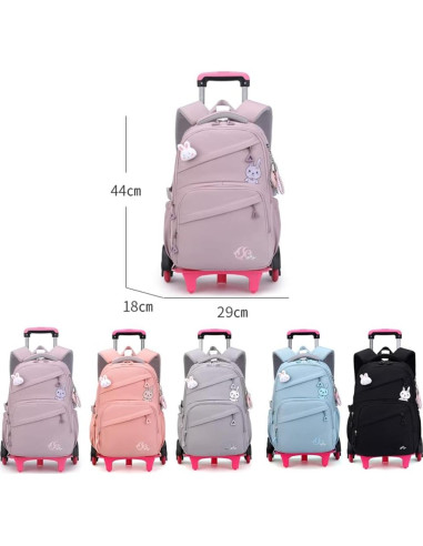Mochila Rodante para Niñas Carro 2 Ruedas 44x29x18cm