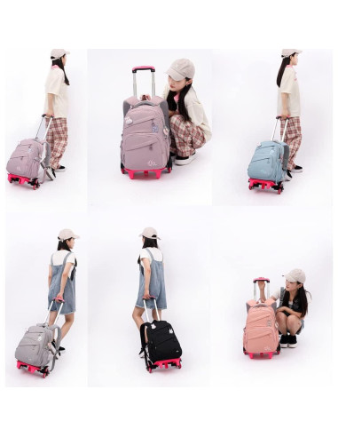 Mochila Rodante para Niñas Carro 2 Ruedas 44x29x18cm
