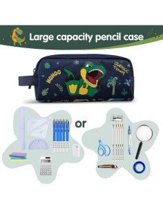 Estuche NOHOO Dinosaurios, bolsa de lápices portátil 21x12 cm 2