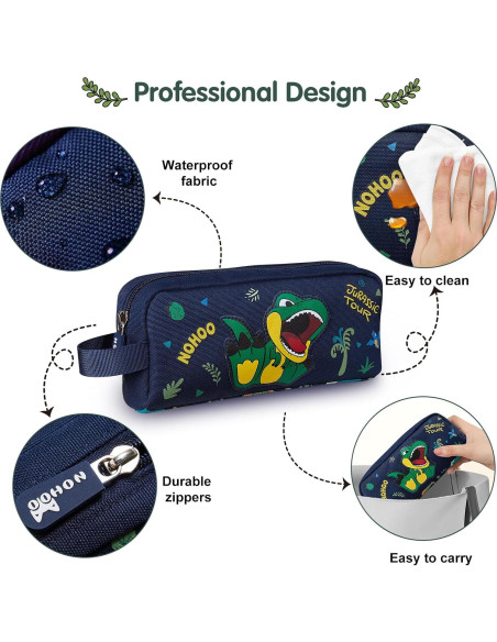 Estuche NOHOO Dinosaurios, bolsa de lápices portátil 21x12 cm Estuche NOHOO Dinosaurios, bolsa de lápices portátil 21x12 cm