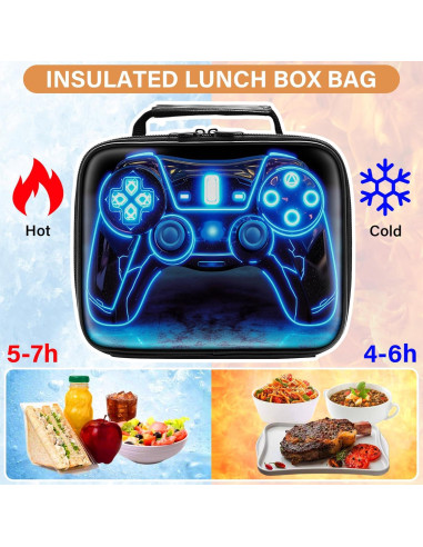 Caja de Almuerzo Gamer Fitvc 26x21x8 cm Insulada
