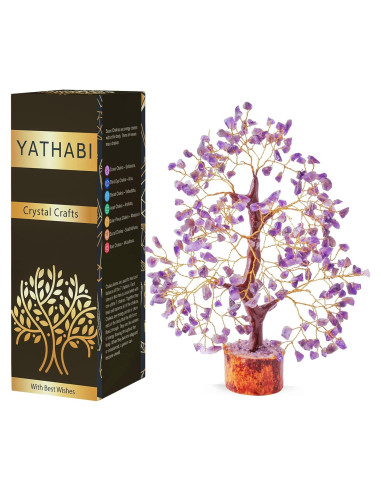 Árbol de Cristales de Ametista Yathabi 25-30 cm Decoración Feng Shui