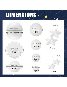 Kit de Bolas de Espuma del Sistema Solar Pllieay 63 Piezas 2