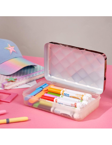 Estuche Académico Amax Oro Rosa Caja Dura para Lápices