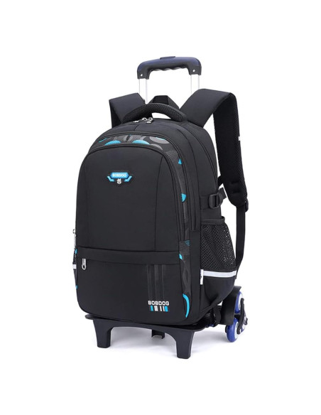 Mochila Rodante Escolar Niños B-negro y azul 32x20x49cm Mochila Rodante Escolar Niños B-negro y azul 32x20x49cm