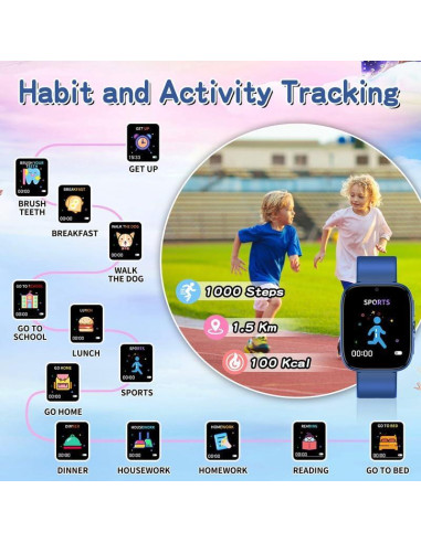 Reloj Inteligente WISYME A20 para Niños 4-12 Años Azul