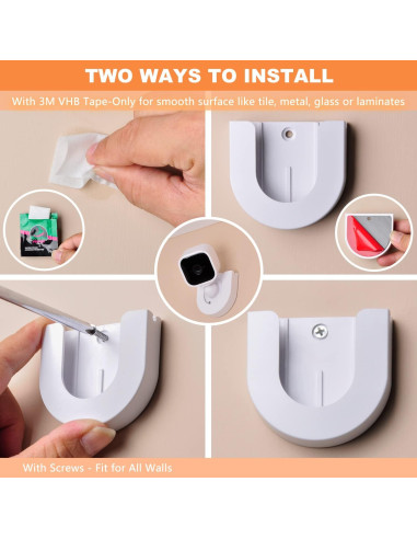 Soporte de Pared Adhesivo para Cámara Blink Mini - Paquete de 2