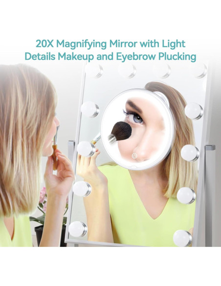 Espejo de Aumento B Beauty Planet 20X con Luz LED 34 Espejo de Aumento B Beauty Planet 20X con Luz LED 34