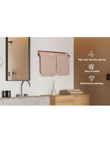 Soporte Doble para Toallas Arget de Madera y Bambú