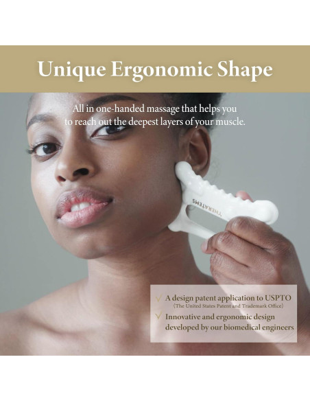 Herramienta Gua Sha THERATEMS Cerámica Natural Drenaje Linfático Herramienta Gua Sha THERATEMS Cerámica Natural Drenaje Linfático
