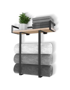 Soporte de Toalla Xstydes con Estante de Madera 1.18 kg