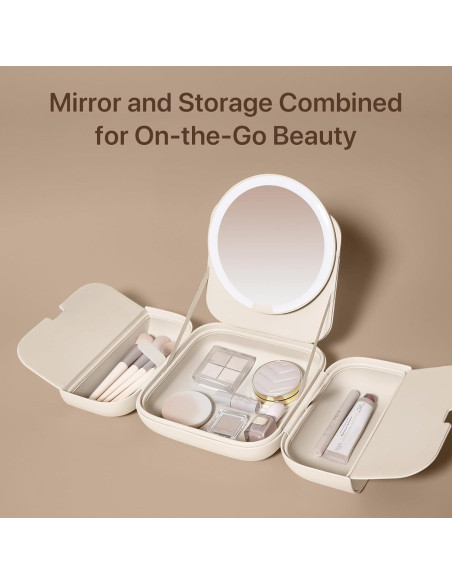 Espejo de Maquillaje AMIRO LumoCube LED Portátil Blanco Espejo de Maquillaje AMIRO LumoCube LED Portátil Blanco