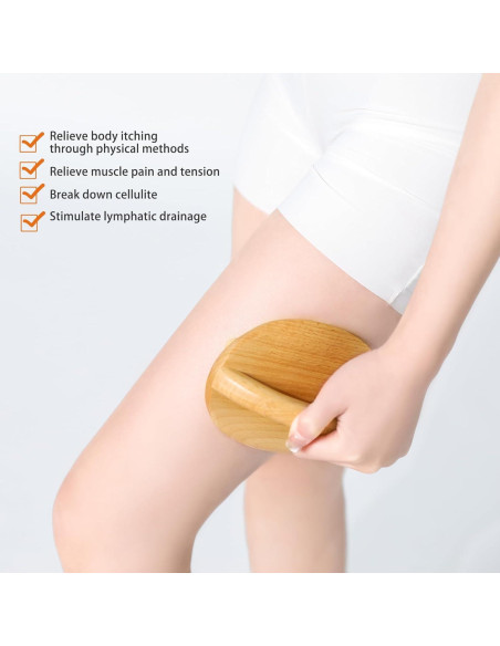 Cepillo de Masaje de Madera AiRelax para Drenaje Linfático Cepillo de Masaje de Madera AiRelax para Drenaje Linfático