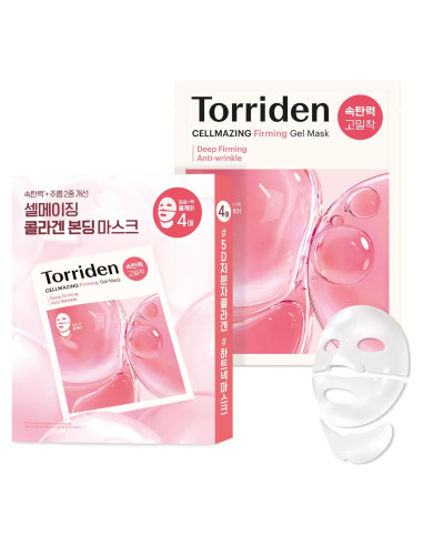 Mascarilla Facial y de Cuello Torriden Reafirmante 4 Pzas