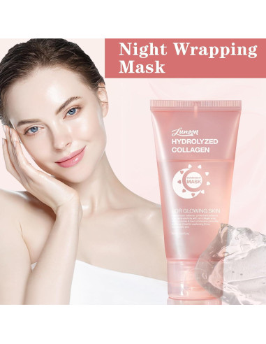 Mascarilla Nocturna de Colágeno JISKG 2 Pcs Hidratante