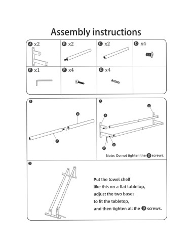 Soporte para Toallas XEENEW Doble 60 cm Acero Inoxidable