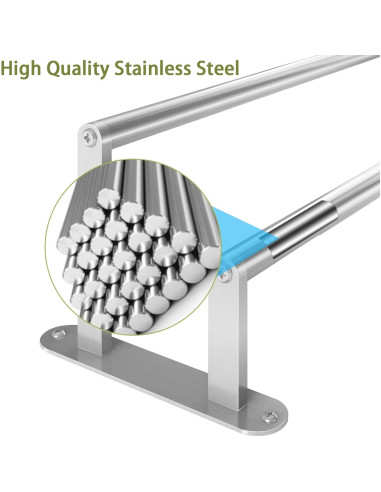 Soporte para Toallas XEENEW Doble 60 cm Acero Inoxidable