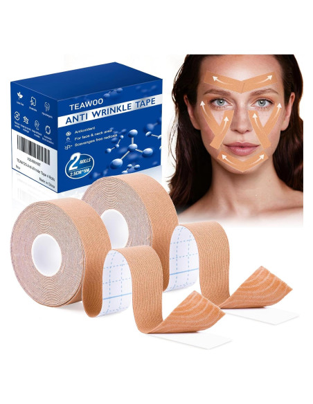 Cinta Facial Antiarrugas TEAWOO | 2 Rollos Beige Cinta Facial Antiarrugas TEAWOO | 2 Rollos Beige