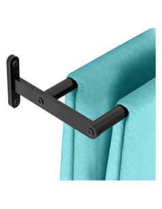 Barra Doble para Toallas Taaji 60 cm Acero Inoxidable Negro