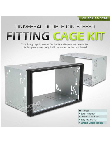 Soporte Estéreo Doble Din XTRONS 182x101 mm Universal
