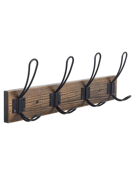 Perchero de Pared Homagic Rústico 4 Ganchos Madera Pino Perchero de Pared Homagic Rústico 4 Ganchos Madera Pino