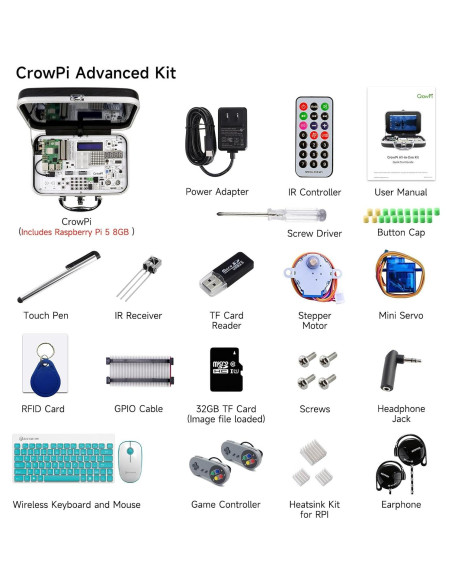 Kit Educativo ELECROW para Raspberry Pi 5 8GB con Pantalla 9" Kit Educativo ELECROW para Raspberry Pi 5 8GB con Pantalla 9"