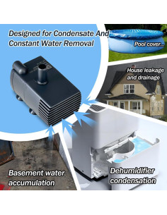 Bomba de Sump Automática MSELTOS JN-206 1,52 m 208 LPH 2