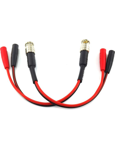 Adaptador BNC a 2X Banana 4mm WJSTN - Paquete de 2
