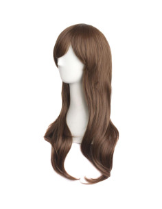 Peluca Rizada Larga MapofBeauty 70cm Marrón Camello 2