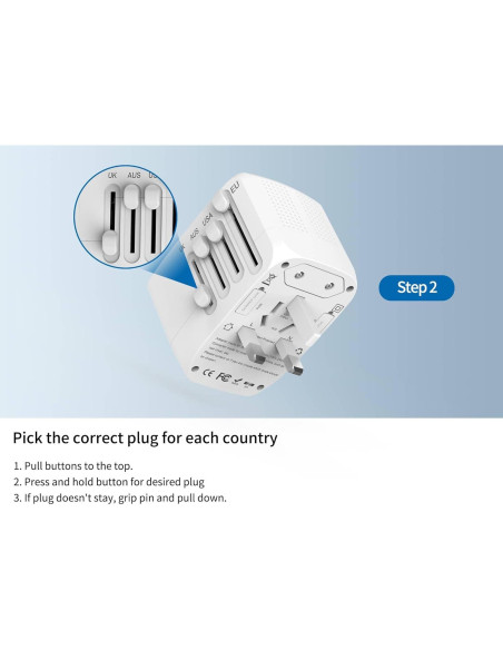 Adaptador de viaje DONGGUAN 220V a 110V con fusibles Adaptador de viaje DONGGUAN 220V a 110V con fusibles