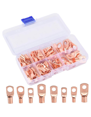Kit de 60 Conectores de Terminal de Cobre WLSruiyi 0.4-0.6 cm