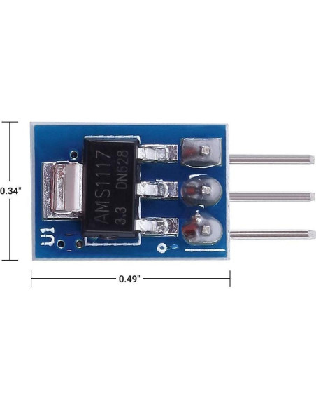 Módulo Regulador de Voltaje DAOKI AMS1117-3.3V 10 Pcs Módulo Regulador de Voltaje DAOKI AMS1117-3.3V 10 Pcs