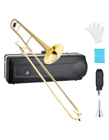 Trompeta Tenor Bb EastRock Latón Dorado para Estudiantes
