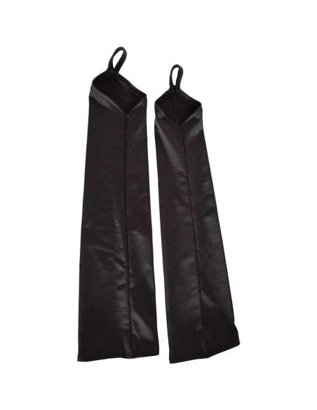 Guantes largos de cosplay Spandex elástico negros Guantes largos de cosplay Spandex elástico negros