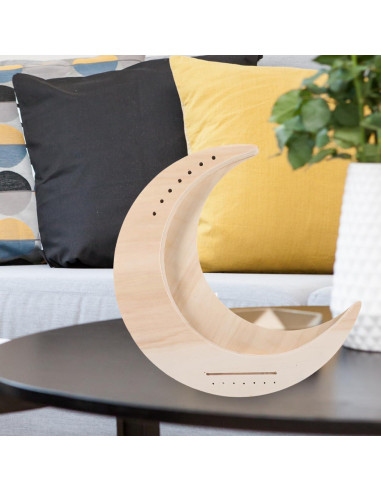 Arpa de Lira Vaguelly de Madera 7 Cuerdas DIY Forma Luna
