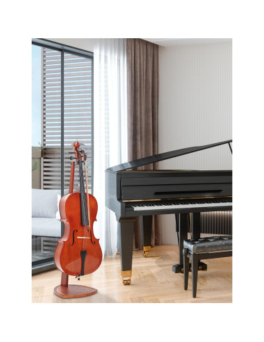 Soporte para Violonchelo Musbeat de Madera Caoba 4/4 a 1/8