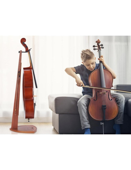 Soporte para Violonchelo Musbeat de Madera Caoba 4/4 a 1/8 Soporte para Violonchelo Musbeat de Madera Caoba 4/4 a 1/8
