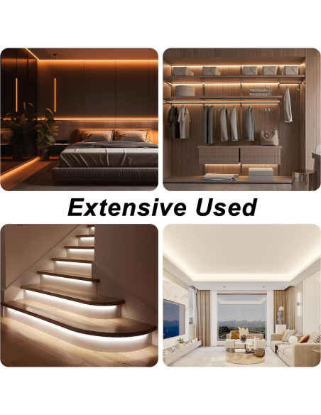 Tira de Luz LED COB 5m dalattin 4000K Blanco Natural con Control Remoto Tira de Luz LED COB 5m dalattin 4000K Blanco Natural con Control Remoto