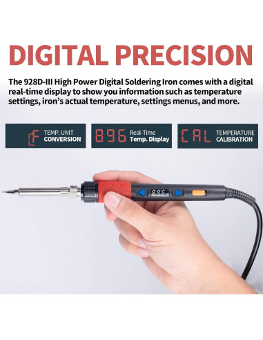 Soldador YIHUA 928D-III 110W Digital con Control de Temp.