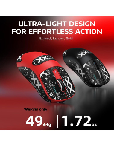 Ratón Gaming Inalámbrico MANBASNAKE X3 49g Bluetooth 26K DPI