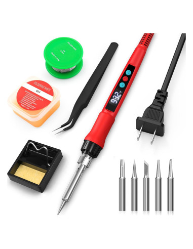 Kit de Soldador Crtsweker 100W Pantalla LED Temperatura Ajustable