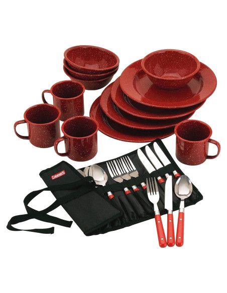 Set de Vajilla de Esmalte Coleman 24 Piezas para 4 Personas Set de Vajilla de Esmalte Coleman 24 Piezas para 4 Personas