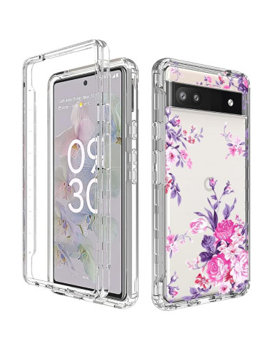Funda Bumper Rosa para Google Pixel 6A con Protector de Pantalla