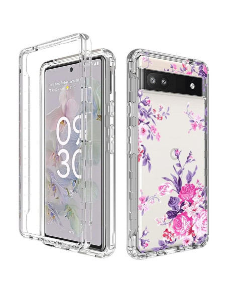 Funda Bumper Rosa para Google Pixel 6A con Protector de Pantalla Funda Bumper Rosa para Google Pixel 6A con Protector de Pantalla